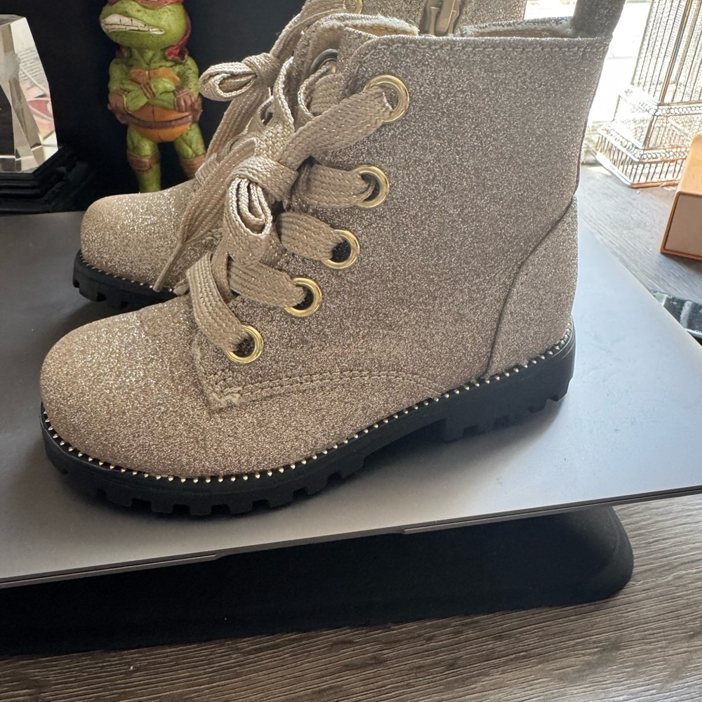 Rachel Zoe Gold Glittery Boots